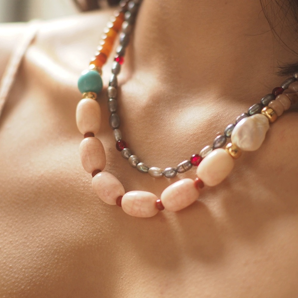 Elegant Multi-Color Beaded Necklace